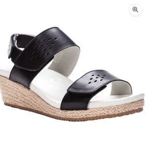 New NWOT PROPET madrid espadrille wedge sandal waxed leather comfort 11